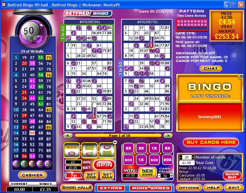    90  ()  BetFred Bingo   PlayTech